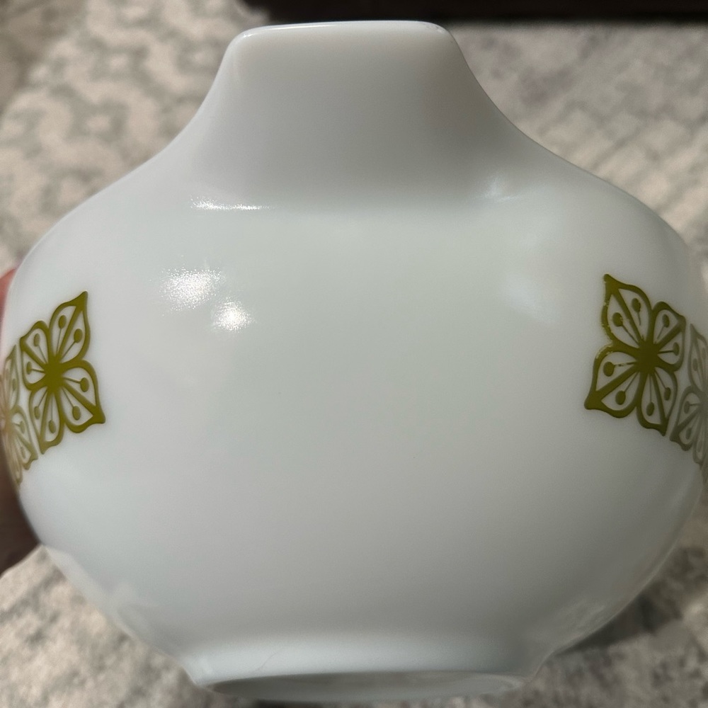 Pyrex 4 qt Autumn Floral/Square Flower Verde - Picture 4 of 13